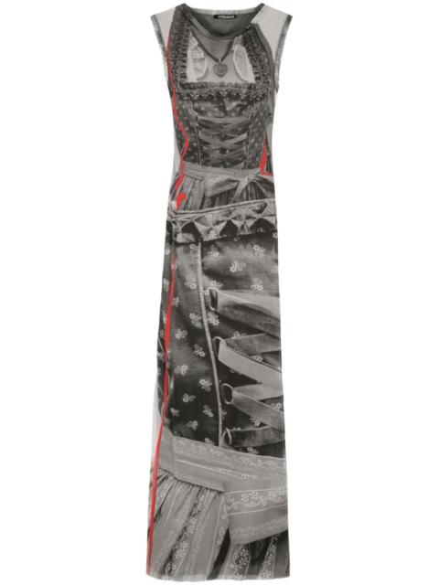 OTTOLINGER MESH MAXI DRESS (DIRNDL PRINT)