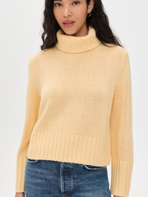 Jenni Kayne Cropped Jet Turtleneck Cashmere Pullover