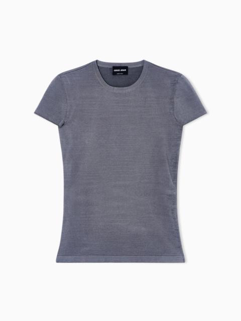 GIORGIO ARMANI ASV VISCOSE CREW-NECK JUMPER
