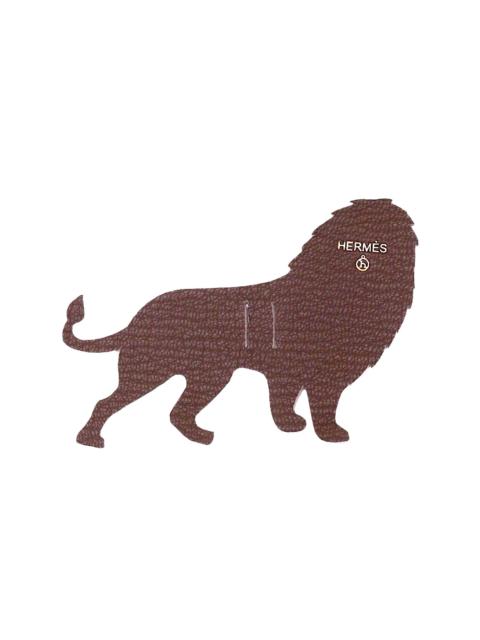 Hermès Hermes Petit h Lion Ribbon Charm - Brown Leather
