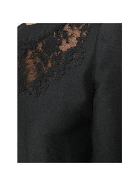 Valentino Valentino Garavani Lace Insert Mini Dress