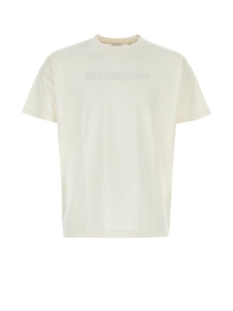 BURBERRY Melange Ivory Cotton T-Shirt