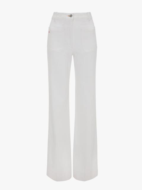 Victoria Beckham Alina High Waisted Jean In Washed White