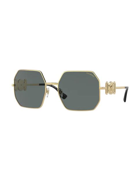 VERSACE Versace Polar Dark Grey Geometric Ladies Sunglasses VE2248 100281 58