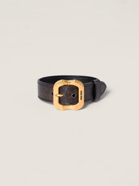 Miu Miu Nappa leather bracelet with buckle