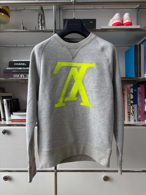 Louis Vuitton Louis Vuitton Fluorescent Yellow Embroidered Reversible Logo Sweatshirt