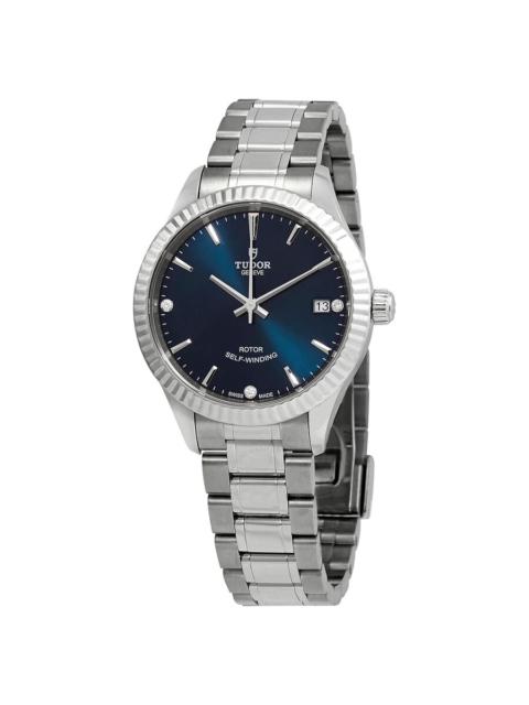 TUDOR Tudor Automatic Blue with 3 Diamonds Dial Ladies Watch M12310-0017