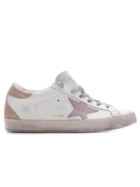 Golden Goose WOMEN'S SUPER-STAR - WHITE/LILAC/PLATINUM