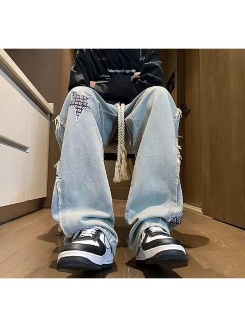 Other Designers Other - Distressed Star Patchwork Denim – Raw Edge Deconstructed