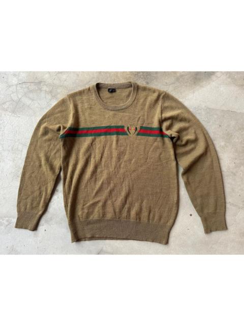 GUCCI Authentic Gucci Vintage Web Wool Crewneck Jumper