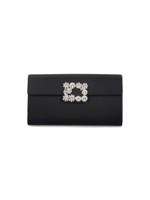 Roger Vivier 'EFFLORESCENCE' SATIN CLUTCH BAG