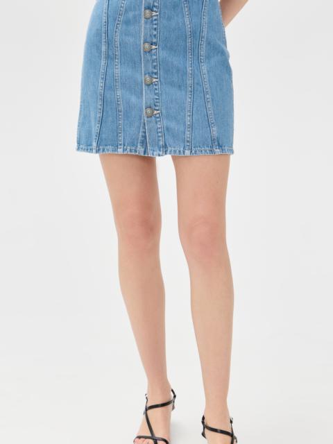 L'AGENCE Phia Seamed Button Mini Skirt