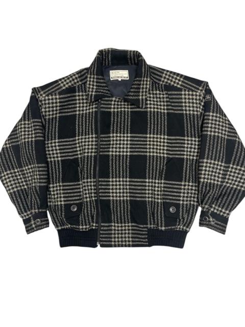 Other Designers Issey Miyake × Japanese Brand × Vintage - Black Pia Wool Check Jacket Japan Made,Issey Miyake Inspired