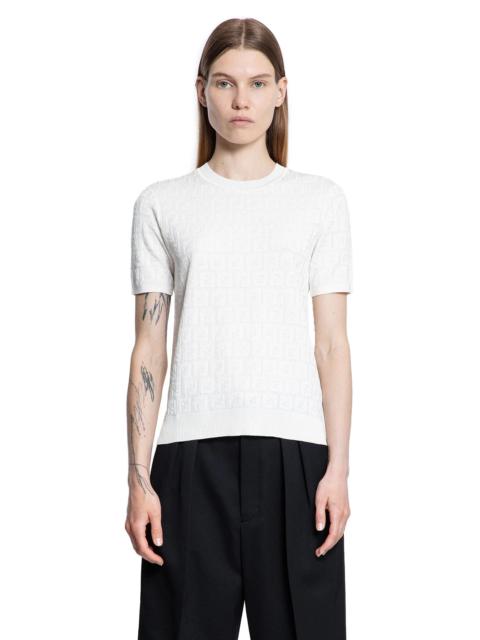 FENDI Ff-Viscose-Cotton-Knit-Top