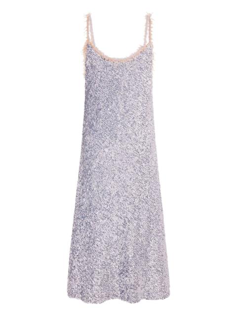 rabanne sequin-embellished slip midi dress