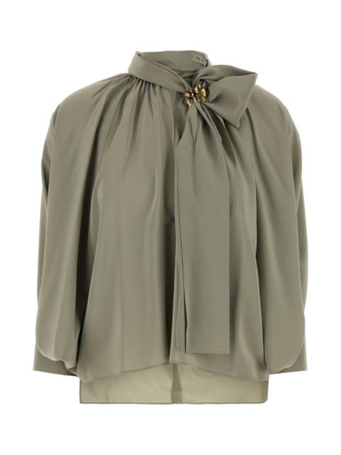 Max Mara Max Mara Women Sage Green Silk Leonida Blouse