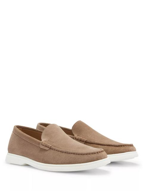 BOSS Men's Sienne Slip On Moc Toe Loafers