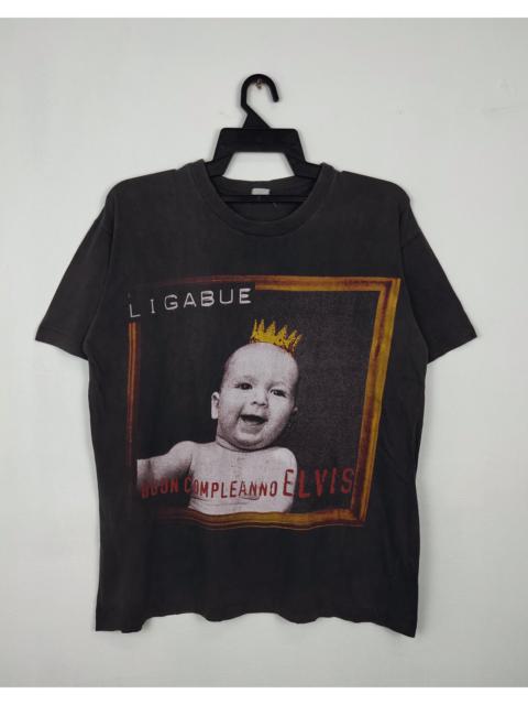 Other Designers Vintage - Vintage 90s Ligabue Buon Compleanno Elvis Shirt Album Design