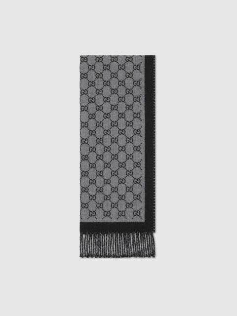 GUCCI GG wool jacquard scarf