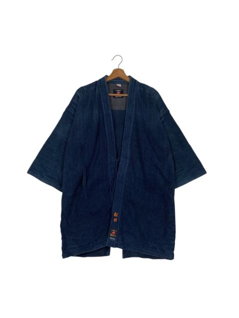 Other Designers Vintage - FUJI DARUMA Indigo Sashiko Thick Weave Kimono #3567-C163