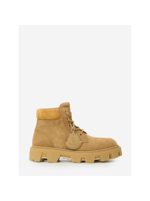 Moncler MONCLER Peak City Brown Nubuck Suede Ankle Boots New & Authe