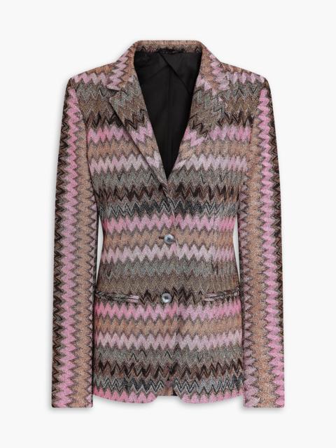 Missoni Metallic crochet-knit blazer