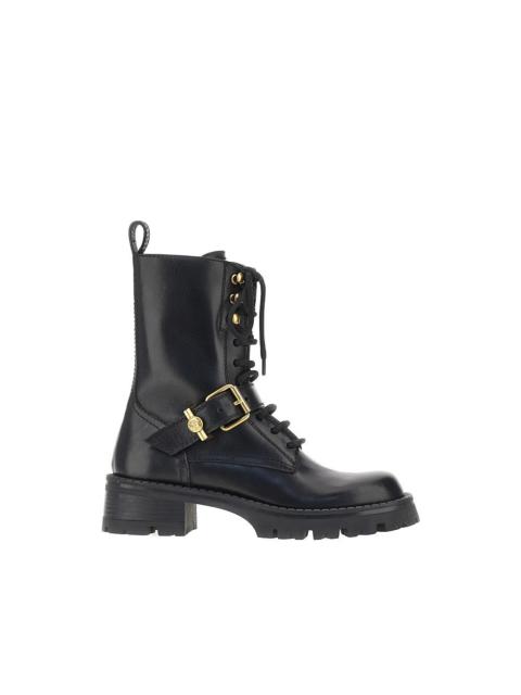 VERSACE Versace Leather Mid-Calf Boots Black Women