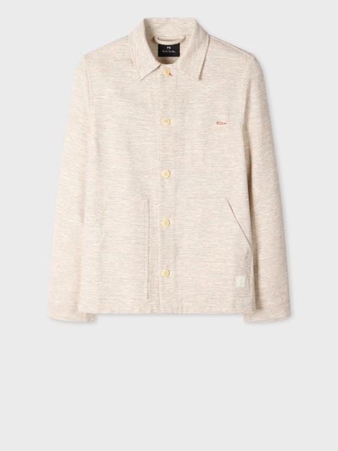 Paul Smith Ecru Multi-Textured Cotton Work Jacket