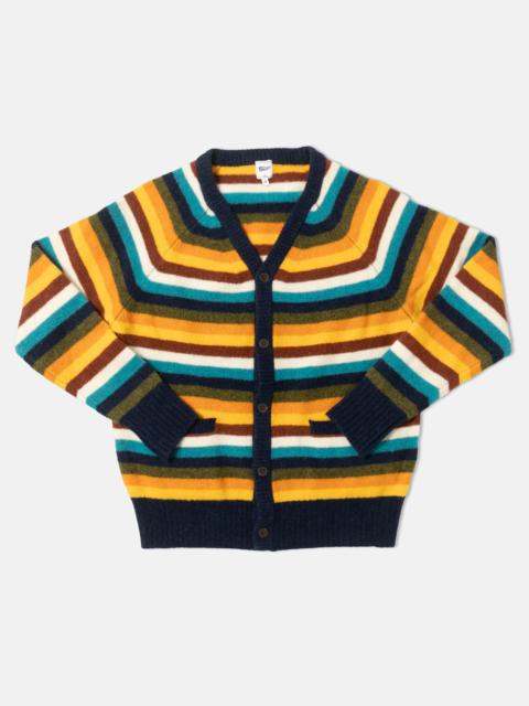J. PRESS RETRO-STRIPE CARDIGAN SWEATER - TRIM FIT