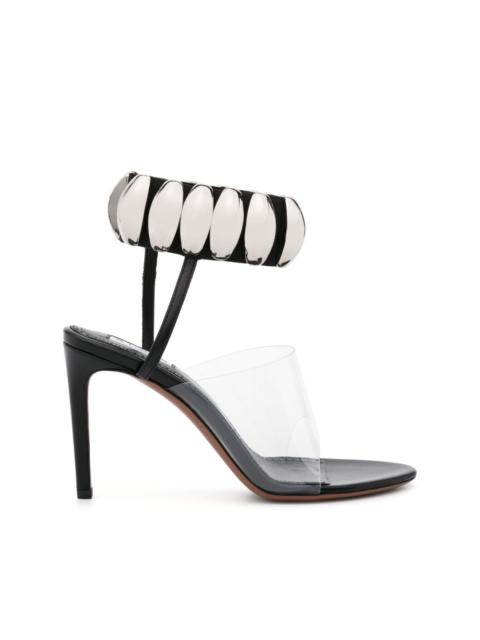 Tribale 90mm metallic-pebbles sandals