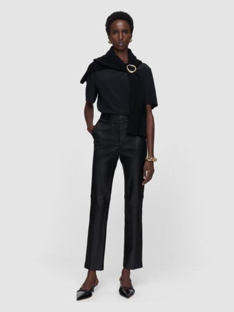 JOSEPH Coleman Long Leather Stretch Trousers