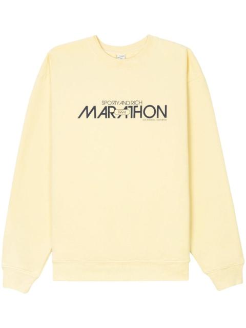Sporty & Rich Marathon logo-print sweatshirt