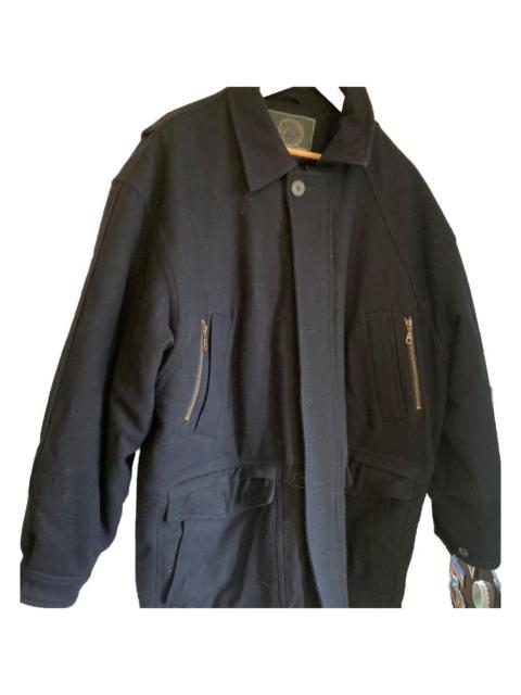 Other Designers Wool & Co Men's Blue and Navy Coat