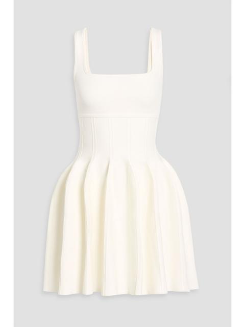 SIMKHAI Elektra pleated stretch-knit mini dress