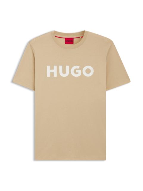 HUGO REGULAR-FIT T-SHIRT IN COTTON JERSEY WITH LOGO ARTWORK