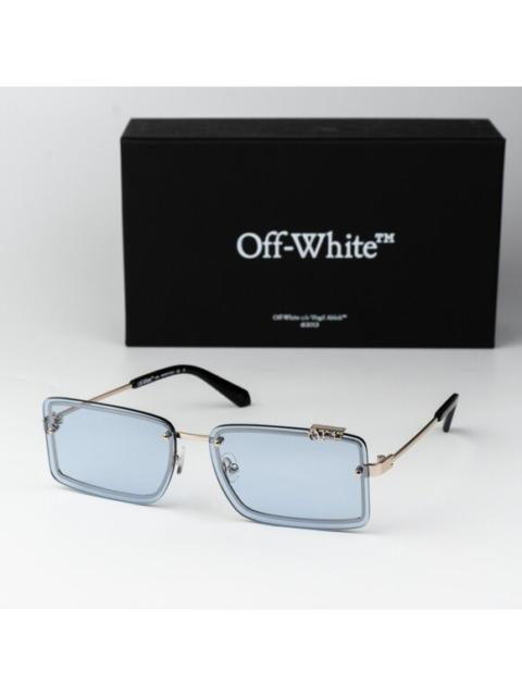 Off-White Off-White TAMPA Men Sunglasses Gold Blue Rectangular OERI13N TAMPA 7640