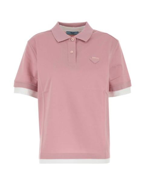 Prada Prada Women Pink Piquet Polo Shirt