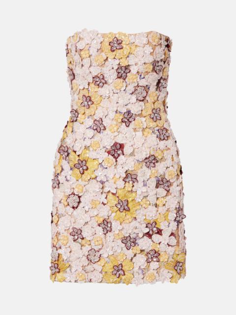 COSTARELLOS Sirra embellished corset dress