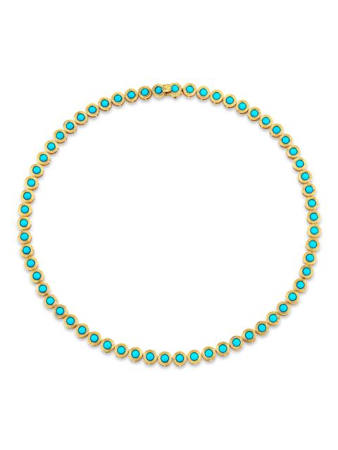 SYDNEY EVAN TURQUOISE FLUTED ETERNITY NECKLACE