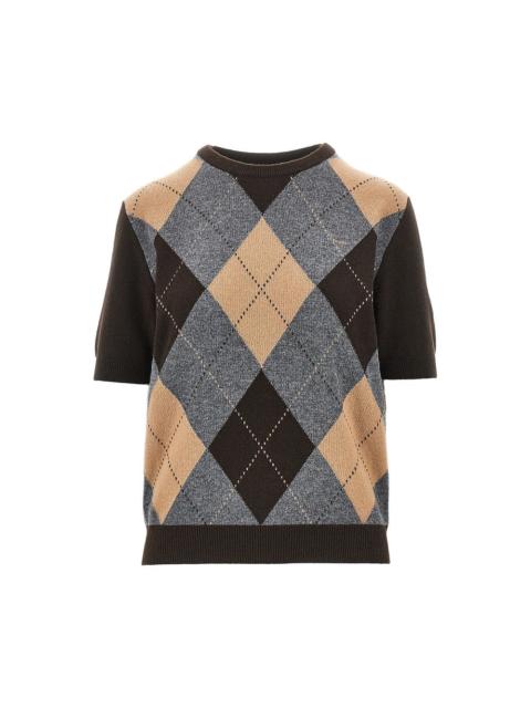 Prada Prada Cashmere Lozenge Sweater Brown Women