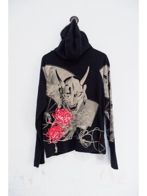 Japanese Brand - Vintage Kara Kuri Tamashi Embroidered Zip Up Hoodie