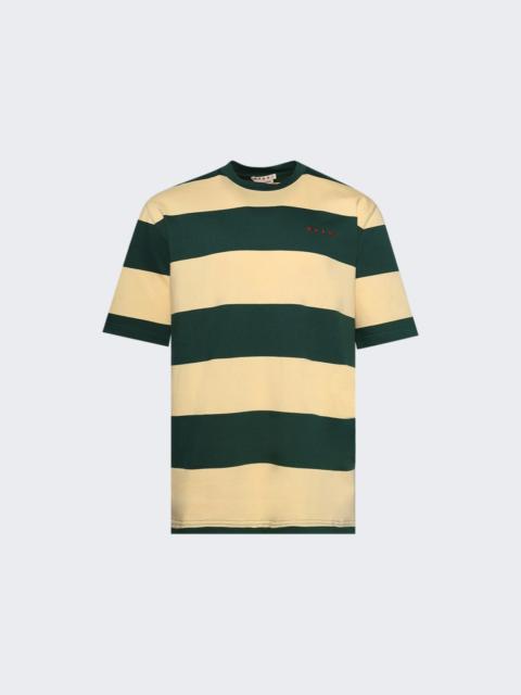 Marni Stripe Tee Emerald And Yellow