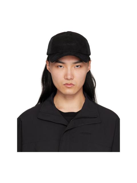 We11done Black Logo Embroidery Suede Cap
