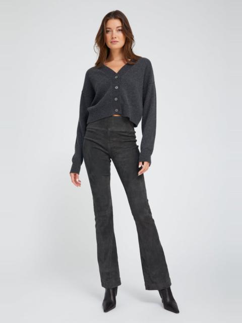 SPRWMN CHARCOAL SUEDE MICRO FLARE