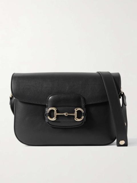 Horsebit 1955 leather shoulder bag Black