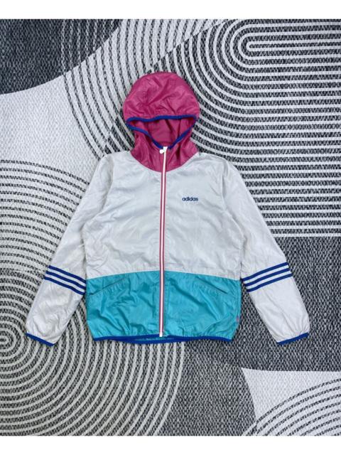 adidas Vintage Adidas Neo Multicolor Nylon Zipper Jacket