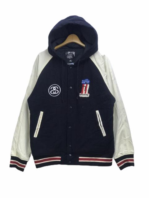 Stüssy STUSSY GEAR SPELLOUT LOGO BASEBALL JACKET