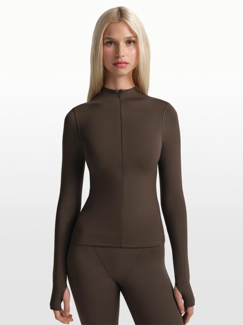 Nike NikeSKIMS Matte Women's 1/2-Zip Mock-Neck Long-Sleeve Top