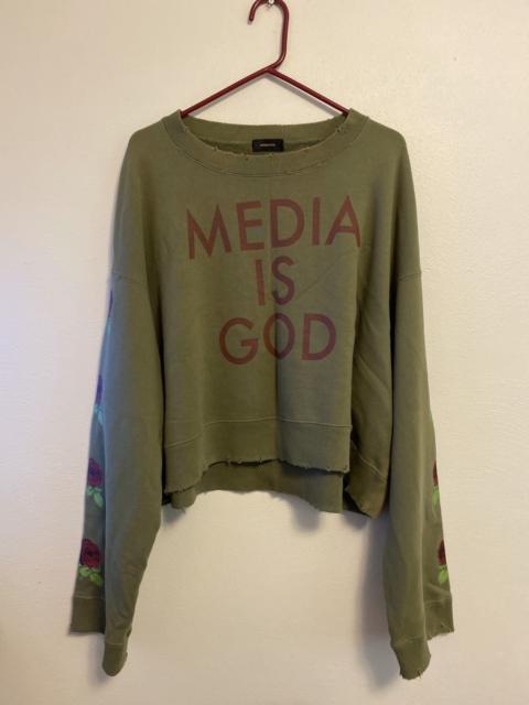 UNDERCOVER Media Is God Cropped Crewneck