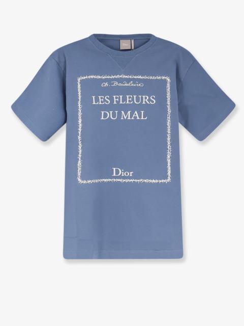 Dior Dior Cotton T-Shirt With Book Cover Embroidery